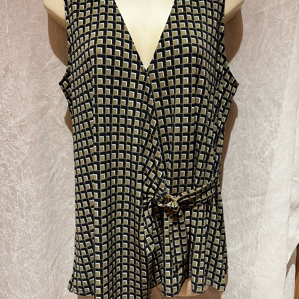 Michael Kors Geometric Patterned Sleeveless Top